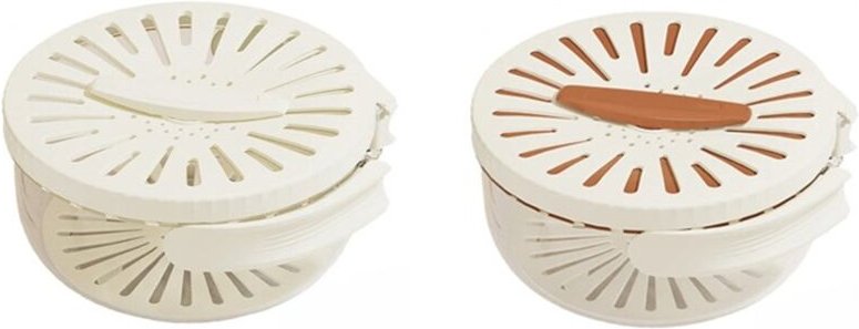 Tlily - Obst-Abtropfkorb mit Deckel, Gemüsewaschschüssel, Faltbarer , Reinigungssieb, Kühlschrank-Gemüsefach, Küchenboxe...