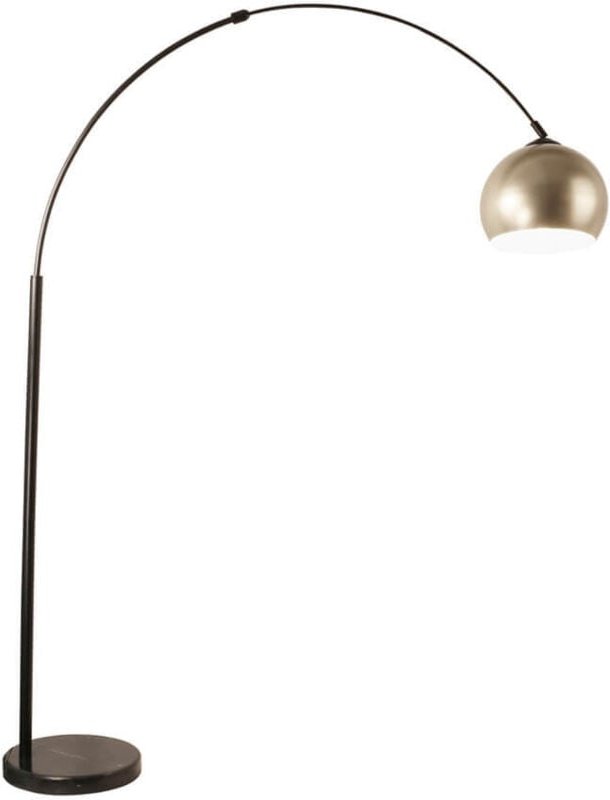 Bogenlampe aus Metall talia - Gold Bogenlampe, Metall Stehlampe, goldene Lampe - Home Deluxe