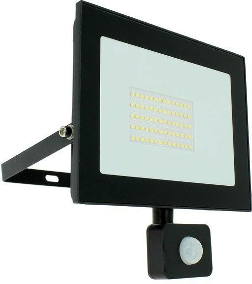 Eclairage Design - 50W led Fluter Schwarz IP44 Bewegungsmelder | Farbtemperatur: 4000K neutralweiß