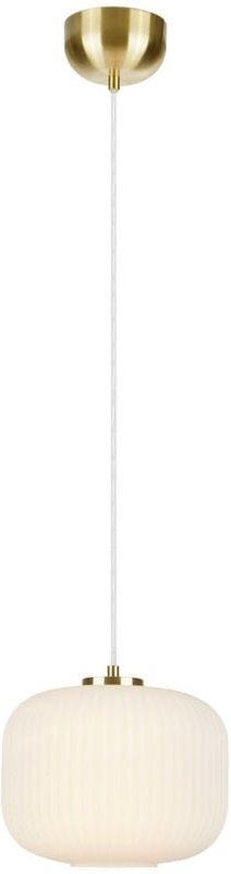 Markslojd - sober Deckenpendel 1 Kugelleuchte Messing gebürstet, weiß