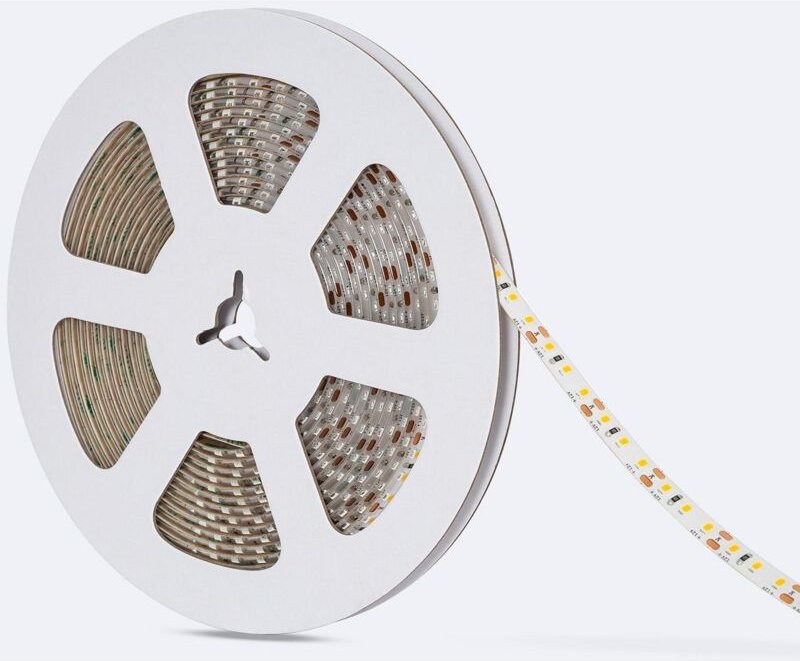 Efectoled - LED-Streifen 12V smd 120 LED/m 5m 10W/m 1000lm/m Breite 8mm Schnitt 2.5cm IP65 4000K Neutralweiß