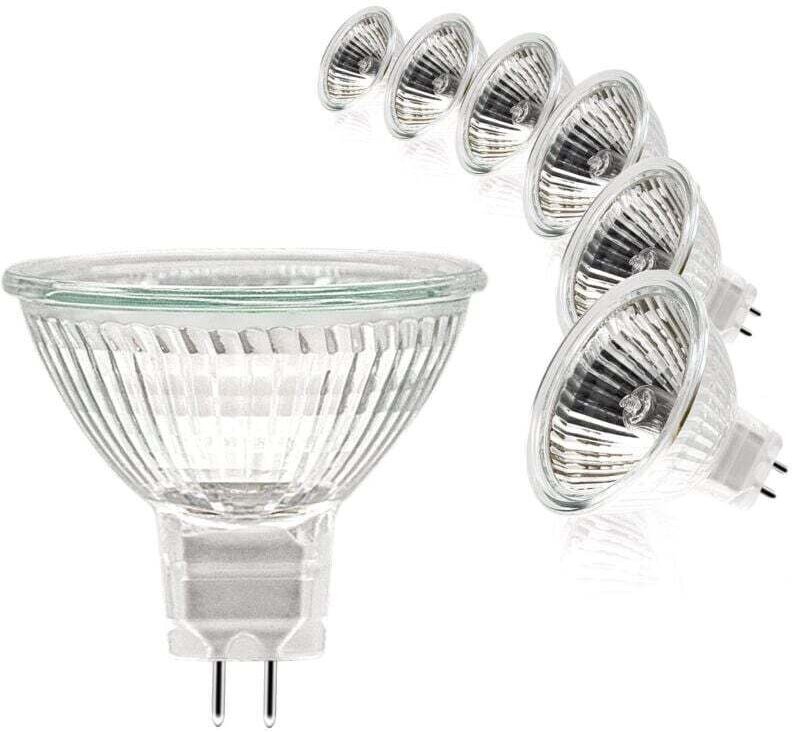 Halogenlampen, MR16-Spotlampe, 12 V, 35 W, GU5.3-Lampe, MR16, dimmbare Lampe, 2-polige Halogenlampen, Warmweiß 2700 K, 6...