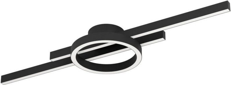 Eglo LED Deckenleuchte Amandolo schwarz weiß 77,5 x 20 cm Deckenlampen & Kronleuchter