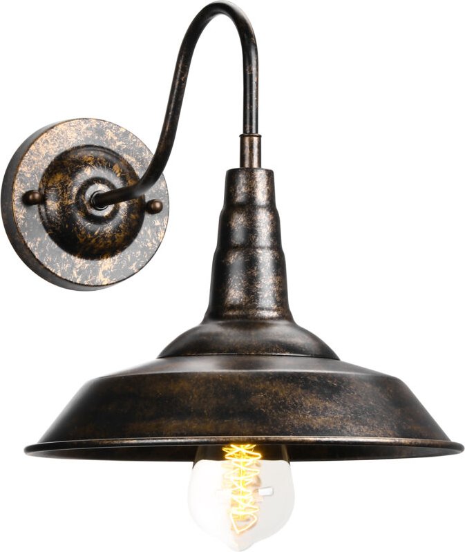 Wandlampe Innen Industrielle Wandleuchte aus Eisen für Schlafzimmer, Treppe, Bar,Wohnzimmer E27 Ohne Glühbirne - Rostfar...