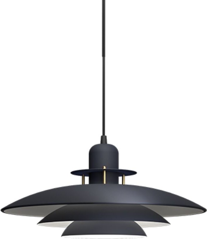 Primus 43cm Dome Pendelleuchte Denim, Messing 1x E27