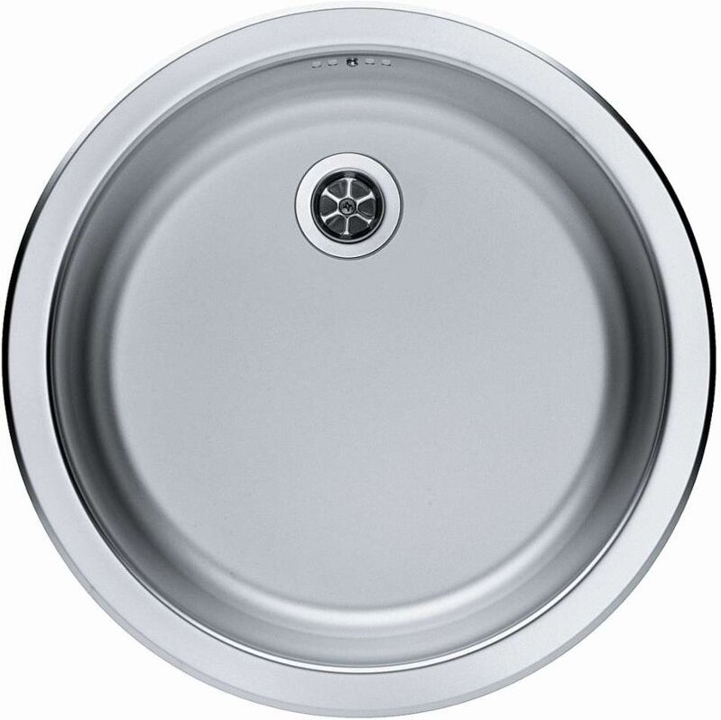 Alveus - Form - Spüle, Durchmesser 45 cm, Ablauf 6 cm, Edelstahl 1008987