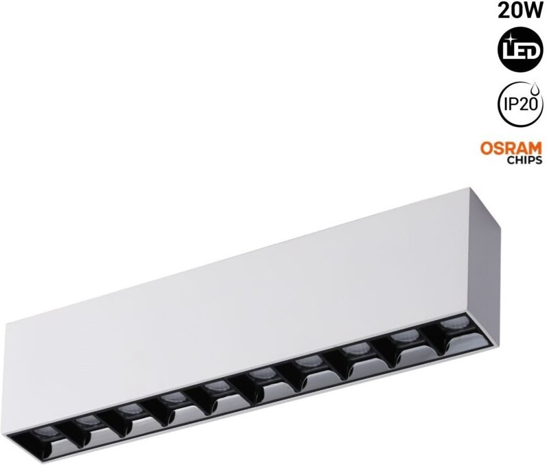 Barcelona Led - LED-Leuchte weiß - 20W - UGR18 - CRI90 - osram LEDs