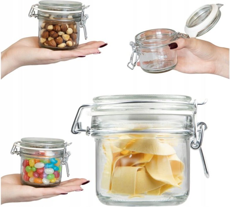 HERMETIERES GLASGEFÄSS MIT GLASDECKEL 200 ml