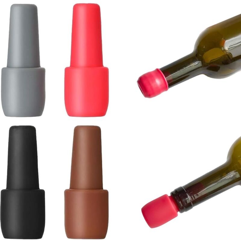 Silikonverschluss für Weinflaschen, wiederverwendbarer Verschluss für Sektflaschen, luftdichter Verschluss zur Frischhal...