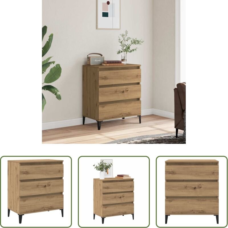 vidaXL Stauraum - Sideboard Artisan-Eiche 60x35x70 cm Holzwerkstoff