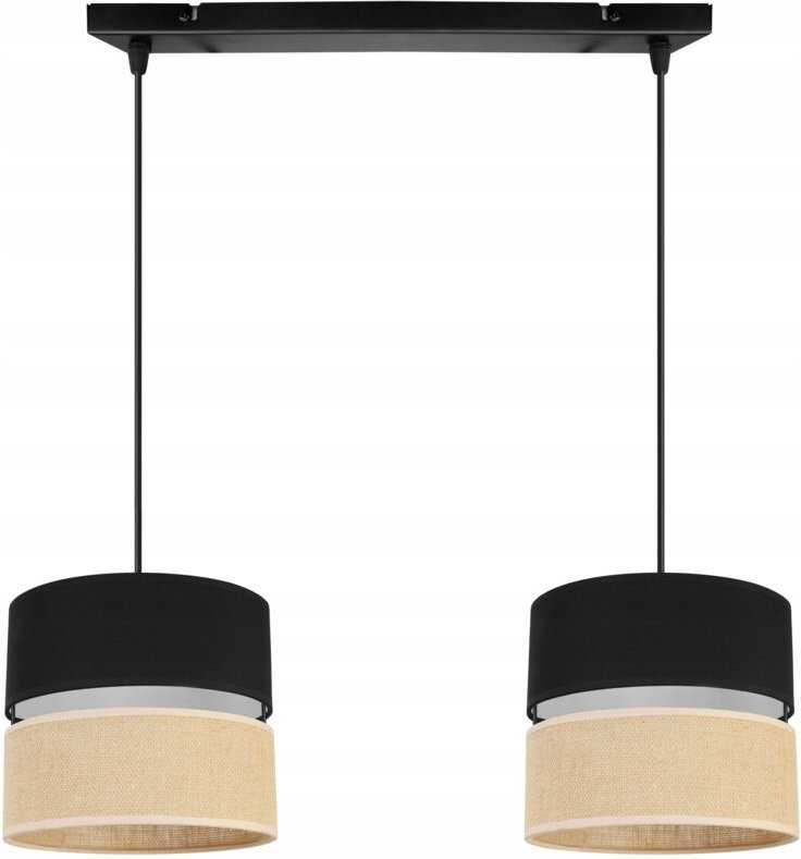 Hängelampe, Deckenleuchter, Lampenschirm 20cm, schwarz