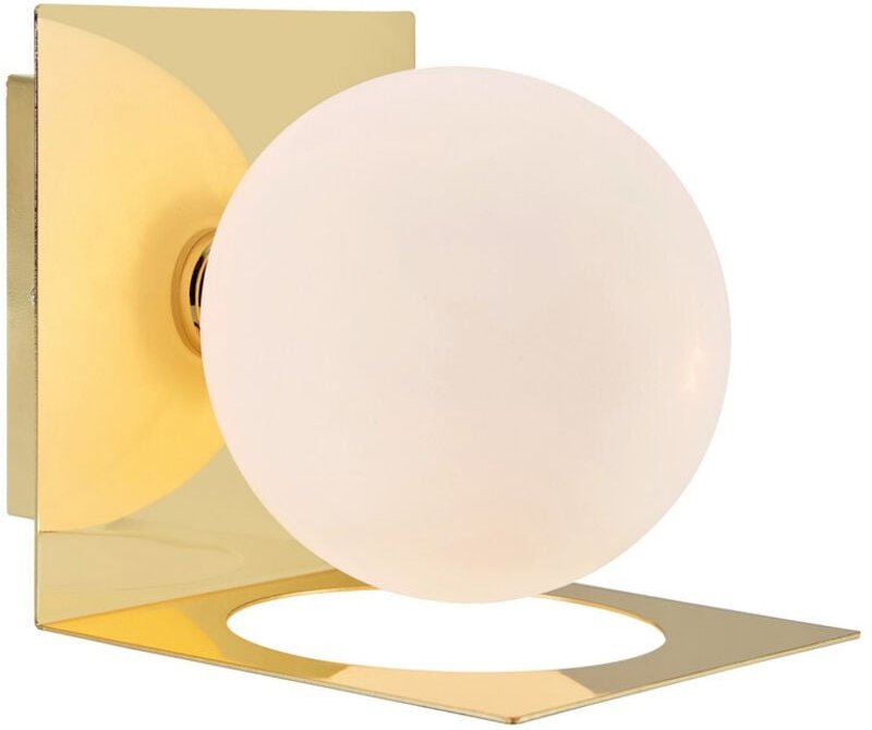 Markslojd - zenit Badezimmer Wand 1 Licht, IP44 Messing, Opal