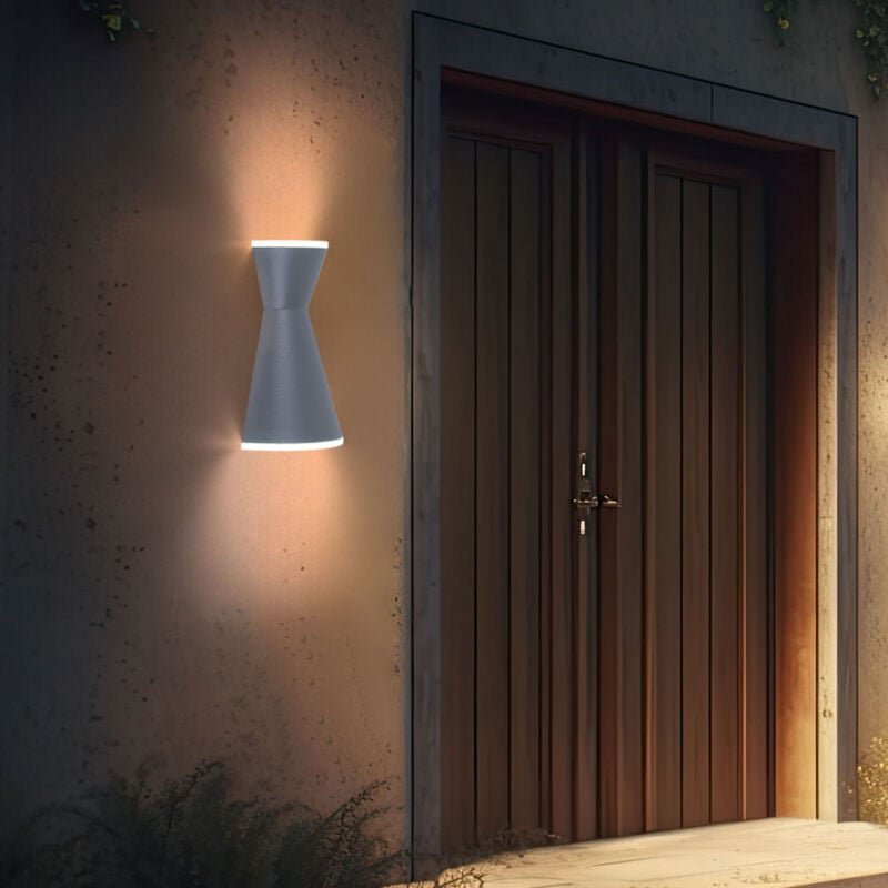 Thumbnail - Eglo - Wandleuchte Wandlampe Hauswandlampe Außenleuchte Terrasse, Up & Down IP44, Glas satiniert, 3x led 2,5W 180Lm 3000...