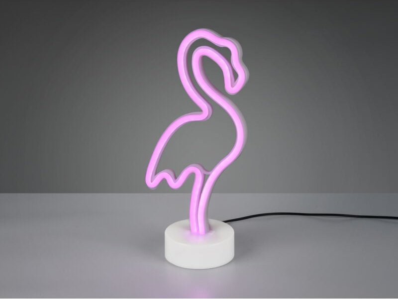 Trio Lighting - Flamingo-tischleuchte led 1,8w aus weiem kunststoff mit an/aus-schalter und usb-kabel r55240101