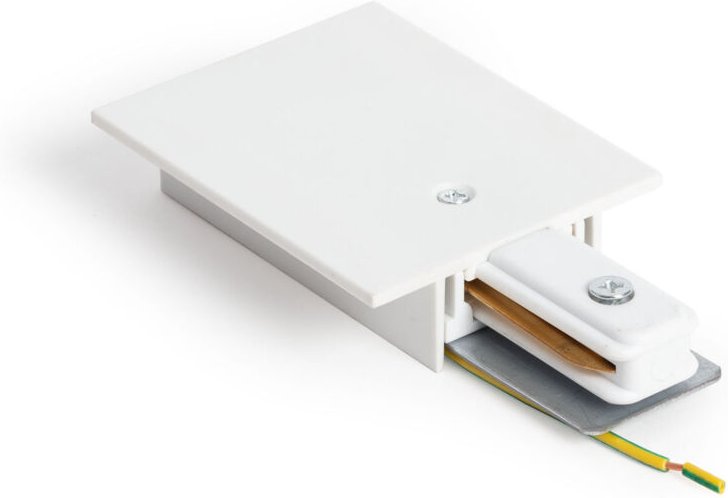 Ledkia - Einphasiger Netzanschluss für 1-Phasenstromschienen aus Aluminium Weiß