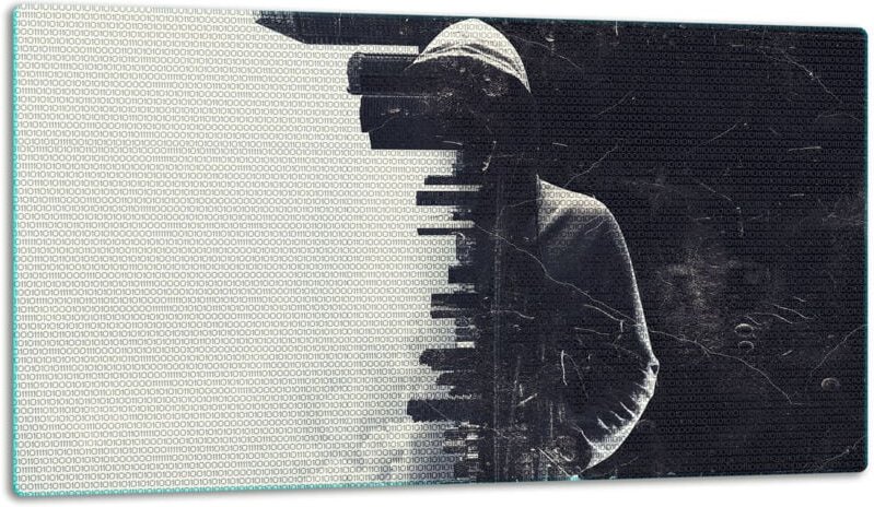 Glasschild Schneidebrett 52x30 Schwarz und Weiß