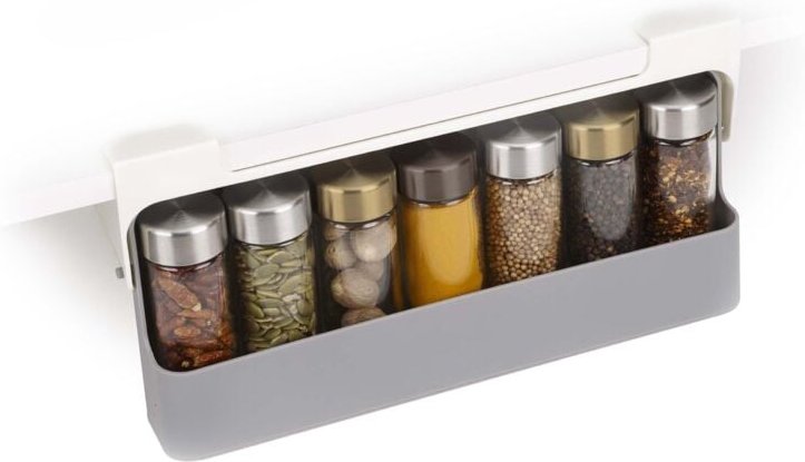 Gewürzregal Joseph Joseph CupboardStore™, ausziehbar, für 7 Gewürzdosen de, einfache Montage mit 3M™ Klebeband, grau