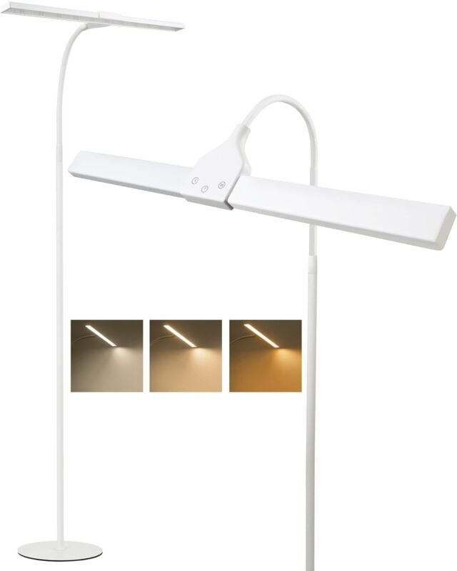 Led Stehlampe Stehleuchte Dimmbar - Modern Touch Control Leselampe Wohnzimmer 10W mit Timer und Memory Funktion Touch Fl...