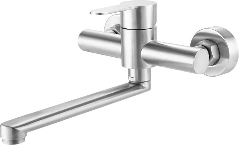 Küchenarmatur zur Wandmontage, Küchenarmatur zur Wandmontage, 360° drehbarer Küchenhahn aus Edelstahl, Küchenarmatur für...