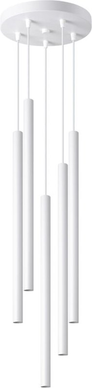 Sollux Pastelo Moderne Cluster-Hänge-Deckenleuchte Weiß 5x G9