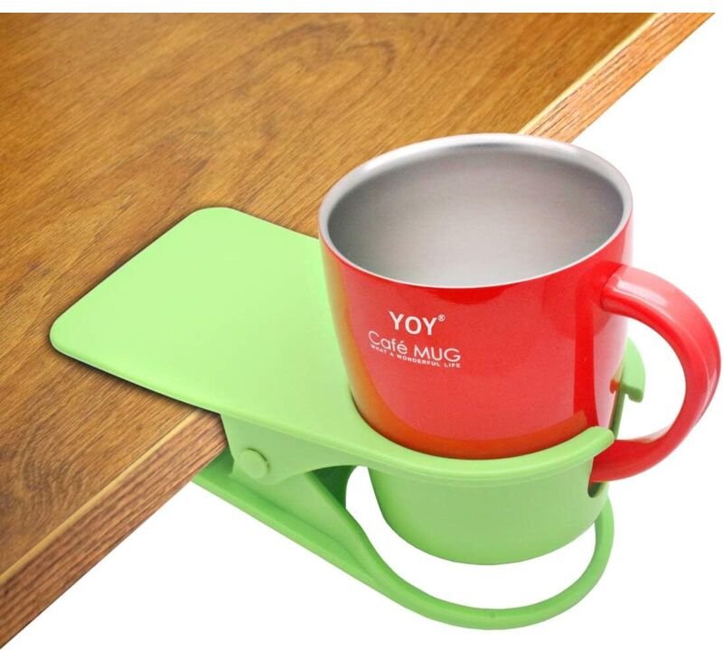 Clip-on Getränkeflaschenhalter für Tisch/Büro, Grün