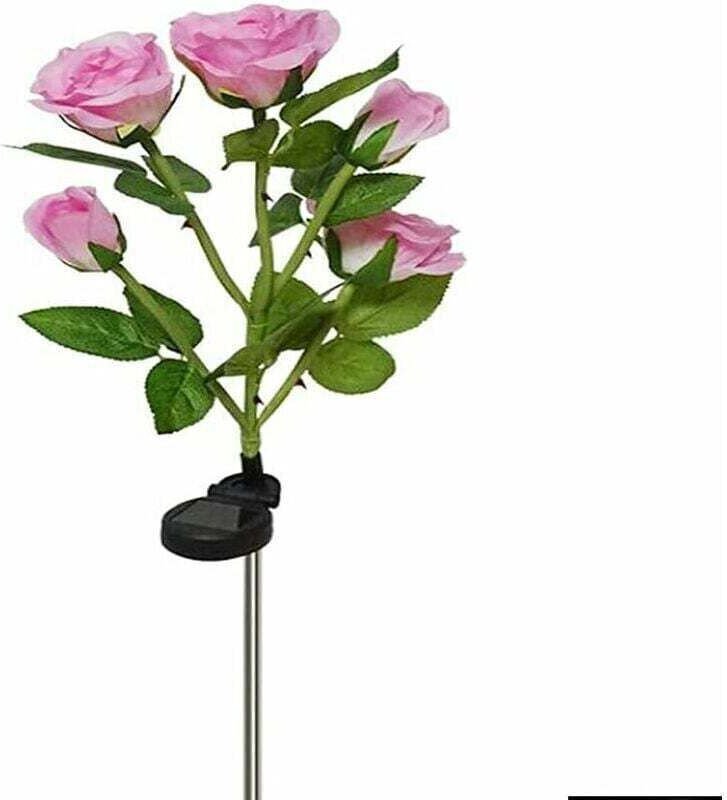 Solarbetriebene LED-Lichter in Form künstlicher Rosen für den Außenbereich, Gartendekoration, Hof, Terrasse, Grab, Fried...