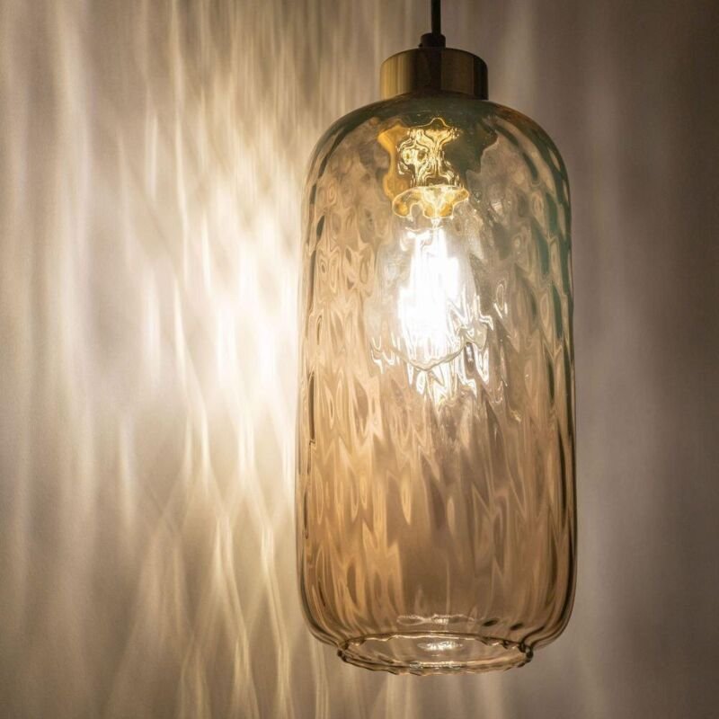 Tk-lighting PESCARA 4575 schwarze lampe mit bernsteinfarbenem und goldenem Akzent