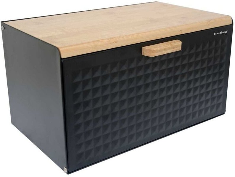 KLAUSBERG DOPPELSEITIGER BROTKASTEN KB-7425 mattschwarz