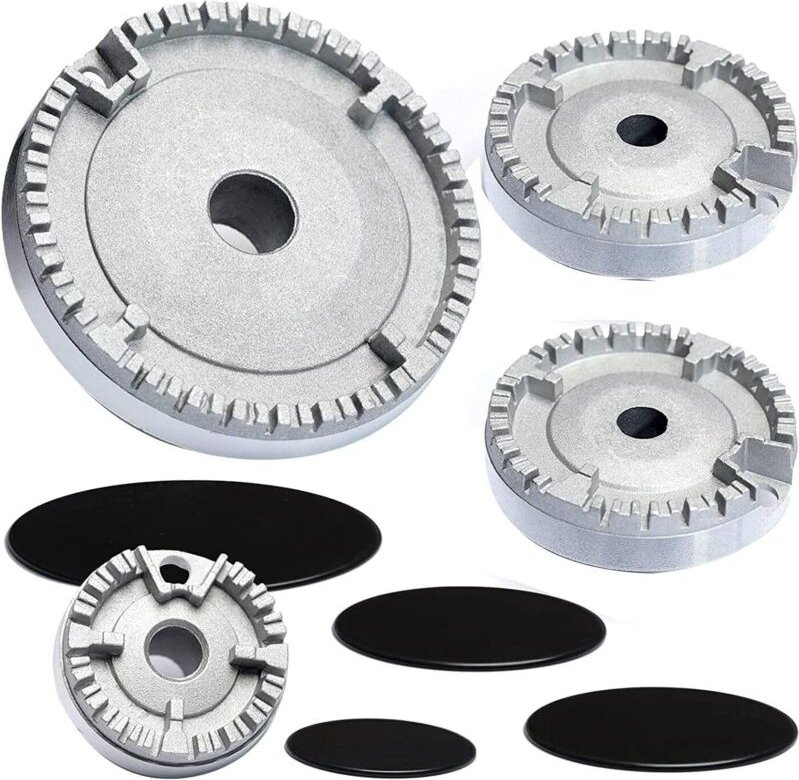 Herdhut-Set, Verbesserter Herddeckel, Backofen-Gasherd, Brennerkrone, Flammenkappe, Gasbrenner-Flammenkappe, Passend für...