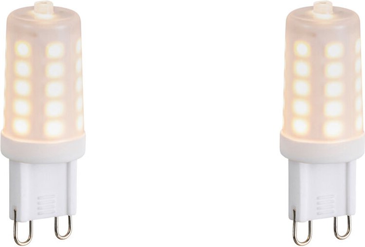2er Set dimmbarer G9 LED-Lampen Opal 1,2W 100lm 2200K