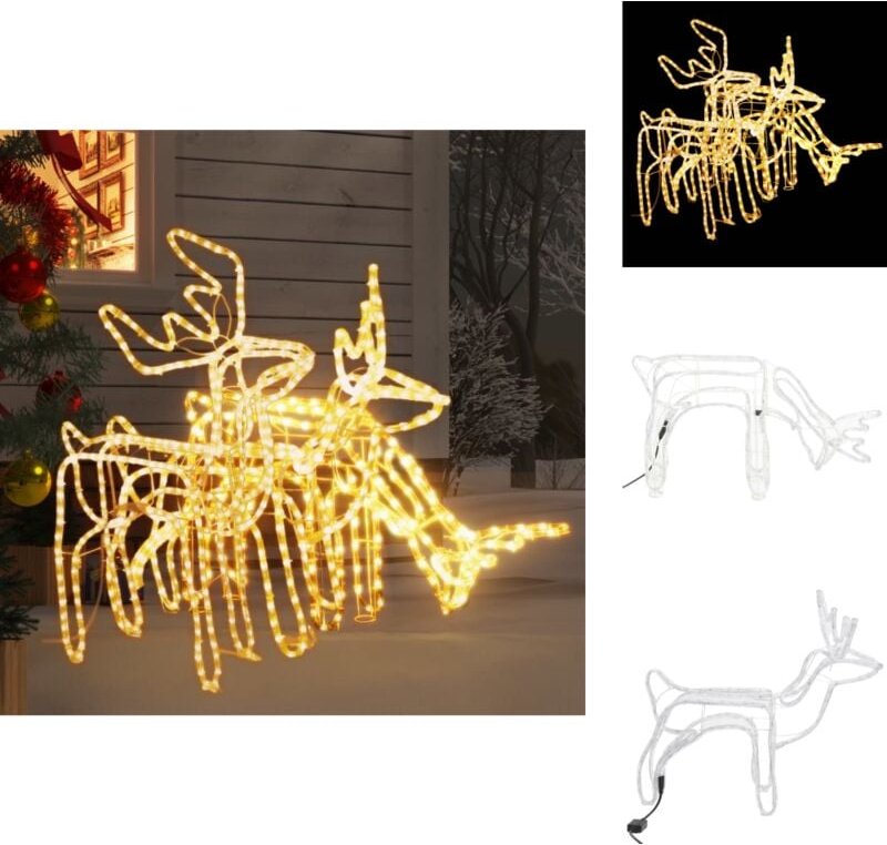 Weihnachtsbeleuchtung - Living 3-tlg. Rentier-Silhouetten-Set Warmweiß