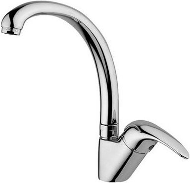 Nettuno Due Line Spültischmischer mit hohem Auslauf, Chrom