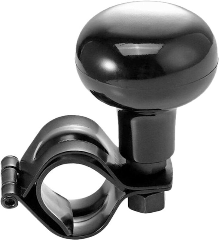 KZQ - Universal-Lenkrad-Drehknopf für Auto, lkw, suv, Traktor, Boot, Rasenmäher, Schwarz