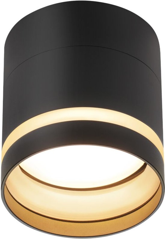 Aufbauspot led Aufbaustrahler Schwarz - Rund Deckenstrahler Warmweiß Acryl Spot Aufbauleuchte mit GX53 Flach Deckenspot ...