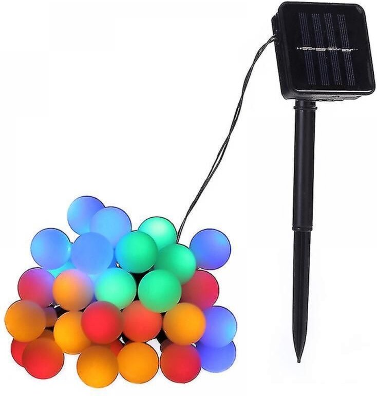 BEBUSINGOTO 100 LED Globe Solar Lichterkette, 12,7 m Lichterkette für den Außenbereich, wasserdicht, 8 Modi, solarbetrie...