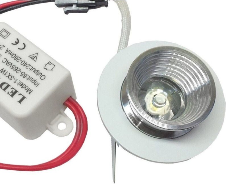 Trade Shop Traesio - Trade Shop - mini led licht strahler 1 watt spot mit flügeln warmes licht einbaulichtpunkt -