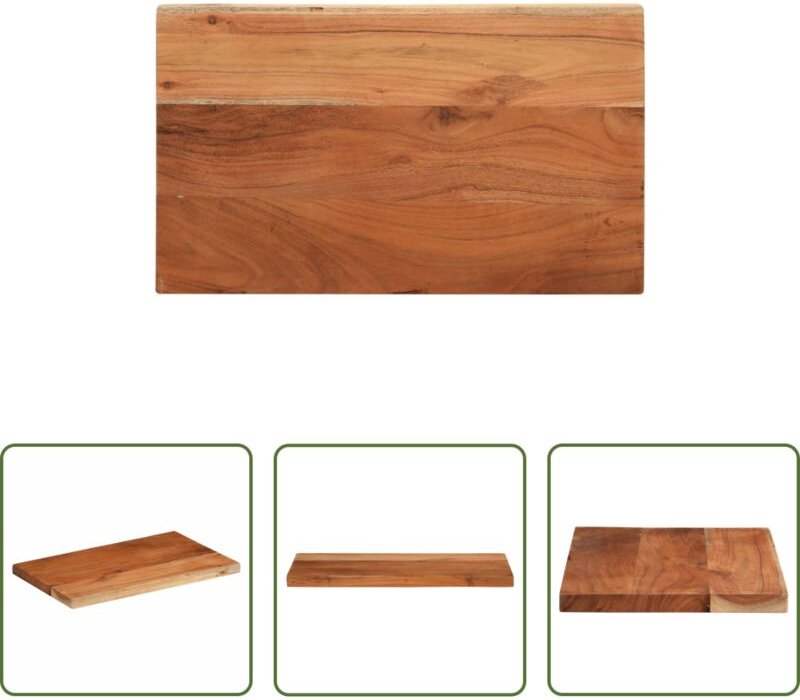 vidaXL Massivholz - Tischplatte 60x30x2,5 cm Rechteckig Massivholz Akazie