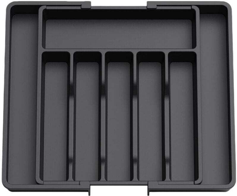 Organisateur de tiroir, plateau extensible pour ustensiles de cuisine, porte-couverts sans BPA, convient aux cuillères, ...