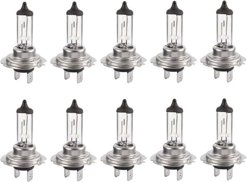 Bluedeer - 10 Stück H7 12 v 55 w superhelle Glühbirnen, langlebige Xenon-Halogenbirne für Abblendlicht, Fernlicht –