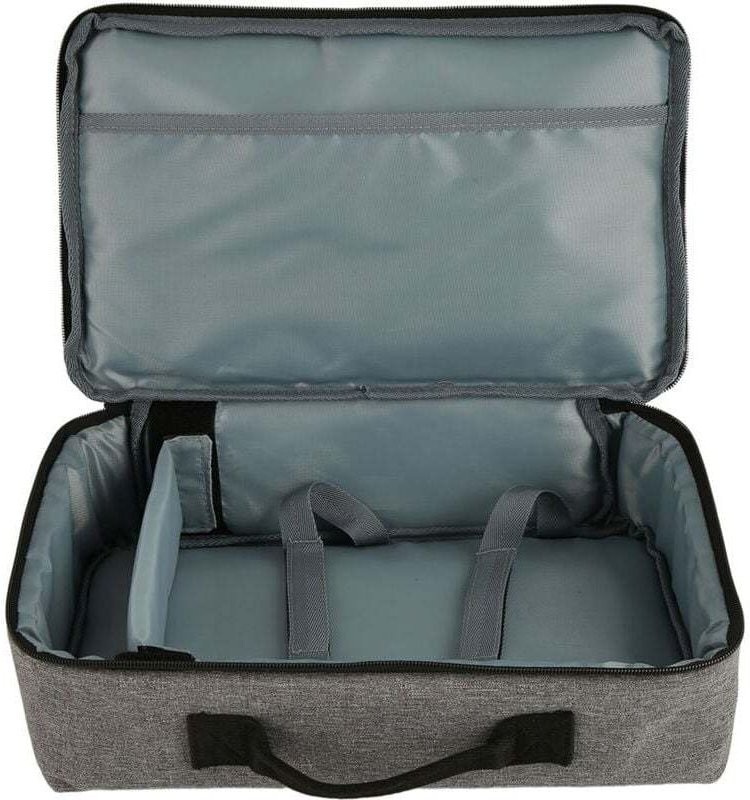 Projektor-Tragetasche, 34,3 x 20,1 x 10,2 cm, strapazierfähiges Nylon mit stabilem Griff für unterwegs, Grau mumu