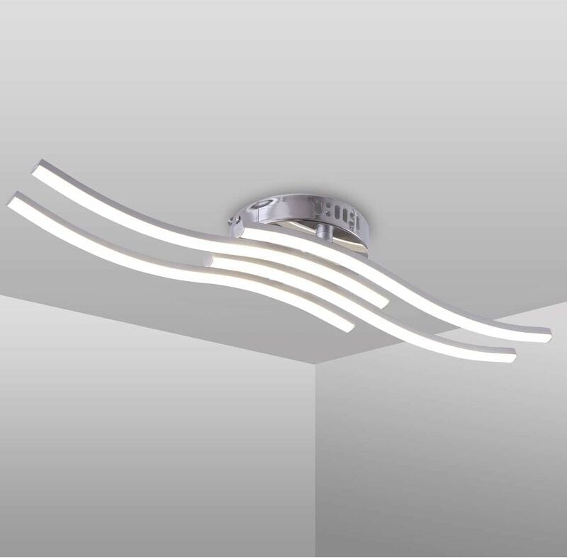 Comely - Wellenförmige LED-Deckenleuchte, 4000K neutralweißes Licht, 24W 2000 Lumen integrierte led, moderner Wohnzimmer...