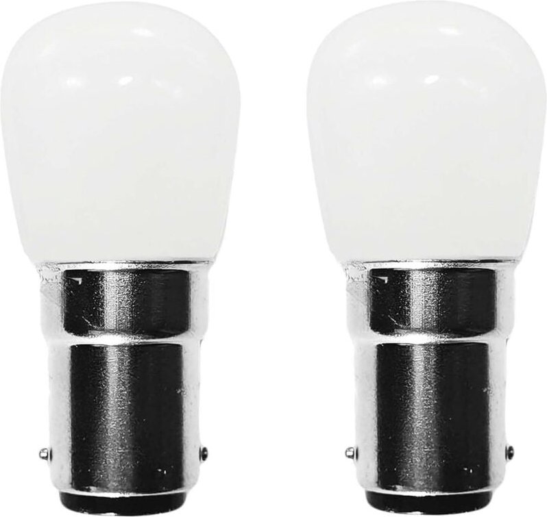 Ba15d LED-Glühbirne, 2 W, Warmweiß, 3000 K, SBC B15, kleines Bajonett, BA15D LED, Ersatz für 15 W Halogenlampe, AC 200–2...