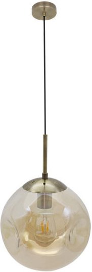 Pinap-Anhänger 1xe27 Leder/Bernstein Regx25x25 Cm - Fabrilamp