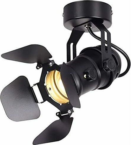 Comely - Retro Industrial 1 Spot Metall Deckenleuchte, Vintage Indoor Wandleuchte, Industrial Deckenleuchte, Vintage Ind...