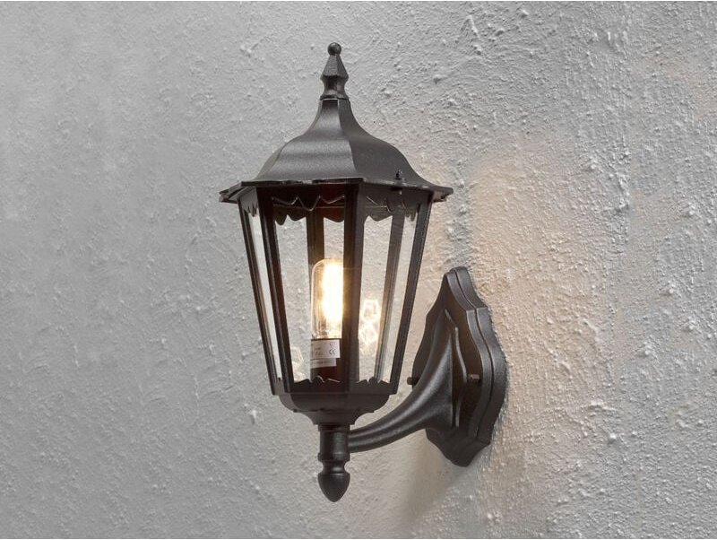 Wandleuchte firenze, sechsstrebig, E27, Aluminium schwarz