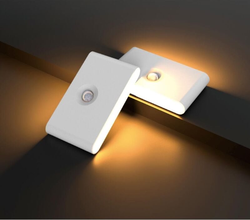 2er-Pack LED-Nachtlicht mit Bewegungssensor, LED-Schrankbeleuchtung, wiederaufladbare USB-Induktionslichter, magnetische...