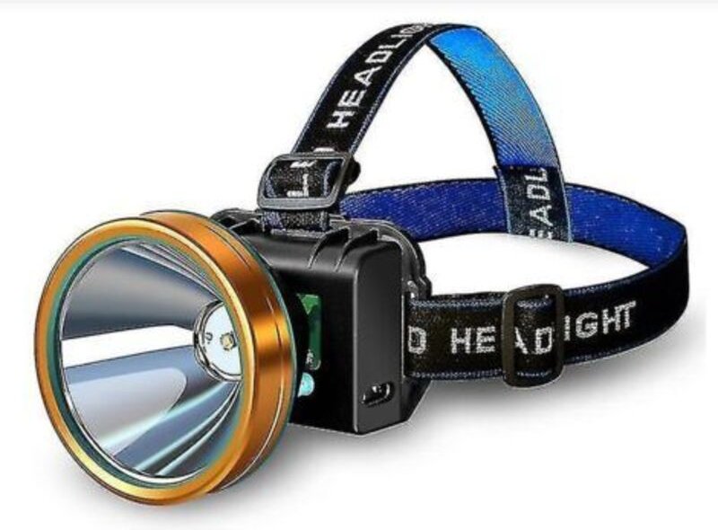 Ensoleille LED-Stirnlampe mit 500.000 Lumen, USB-aufladbar, Aluminiumlegierung, wasserdicht (IPX-6), Leuchtweite bis zu ...