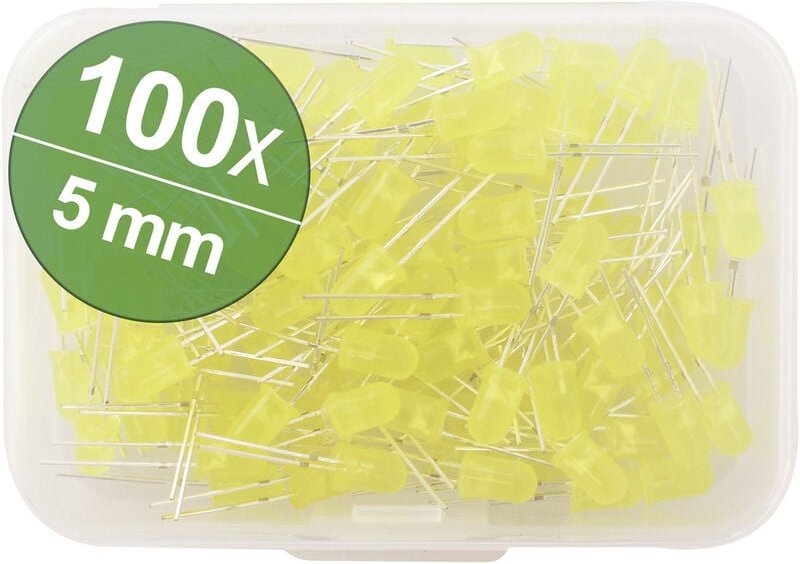 Thumbnail - LED-Sortiment Gelb 5 mm 30 mA 2.0 v - Quadrios