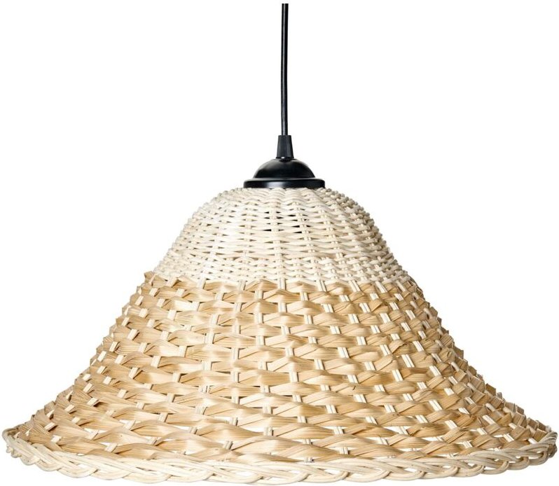 Hängelampe aus natürlichem Bambus und Rattan Boho-Stil handgefertigt natürliche Beleuchtung