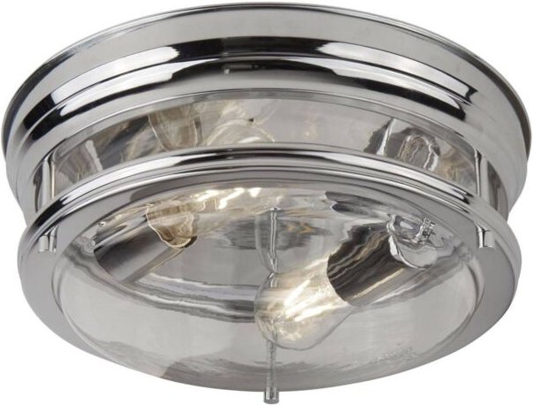 Searchlight - Edinburgh - 2 Licht Badezimmer Flush Deckenleuchte Chrom IP44, E27